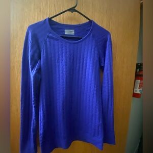 Athleta Long Sleeve Crewneck Top in Vibrant Blue